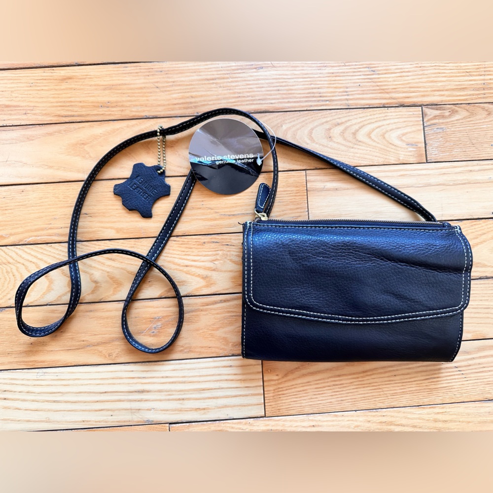 Vintage Valerie Stevens Crossbody Bag Genuine Leather